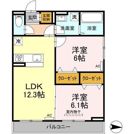 フェールⅡ（神辺）の物件間取画像